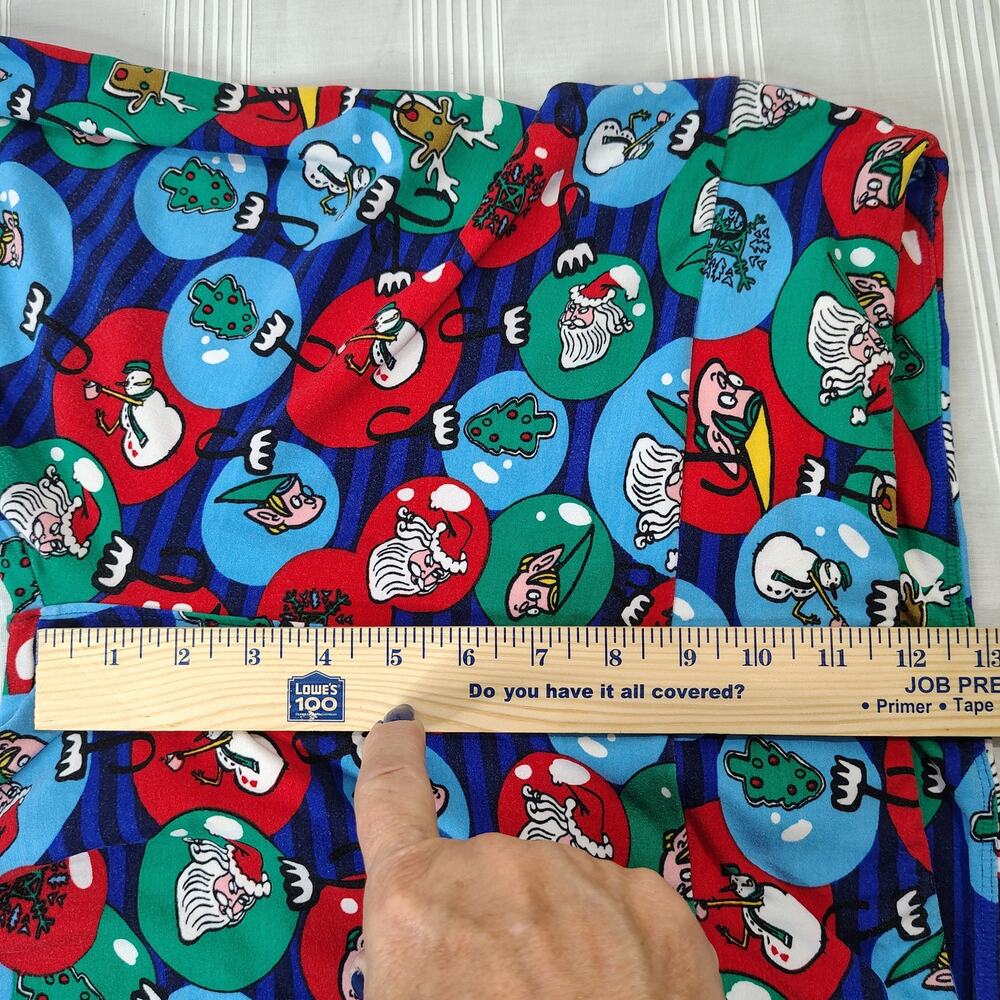 LuLaRoe Leggings Women's Tall &‎ Curvy Christmas Ornament Pattern Santa Elves - Picture 8 of 8